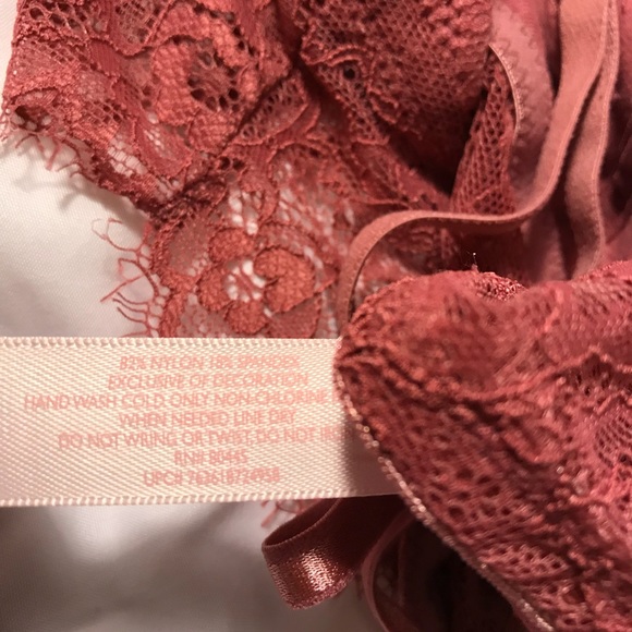 2/$20 NWT $24 Candies Medium Dusty Rose Pink Eyelash Lace Summer Bralette - Picture 5 of 6